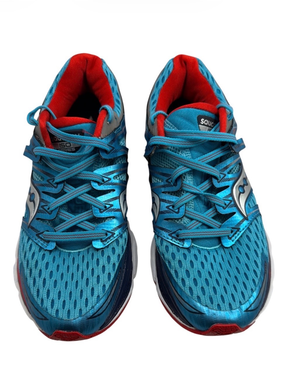 Saucony women’s Turquoise Blue Running Shoes with Red Lining